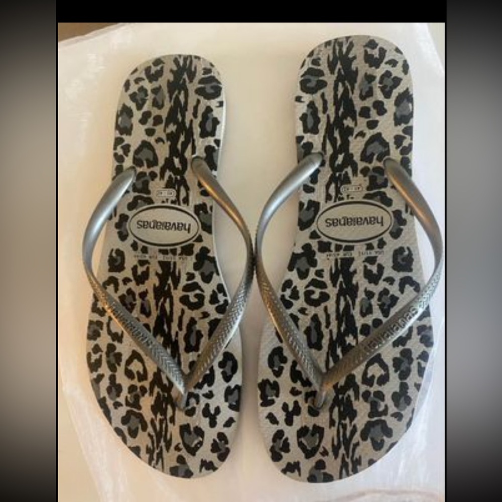 Havaianas Women's Top Animals Flip Flop Sandals leopard 41/42 us 11/12